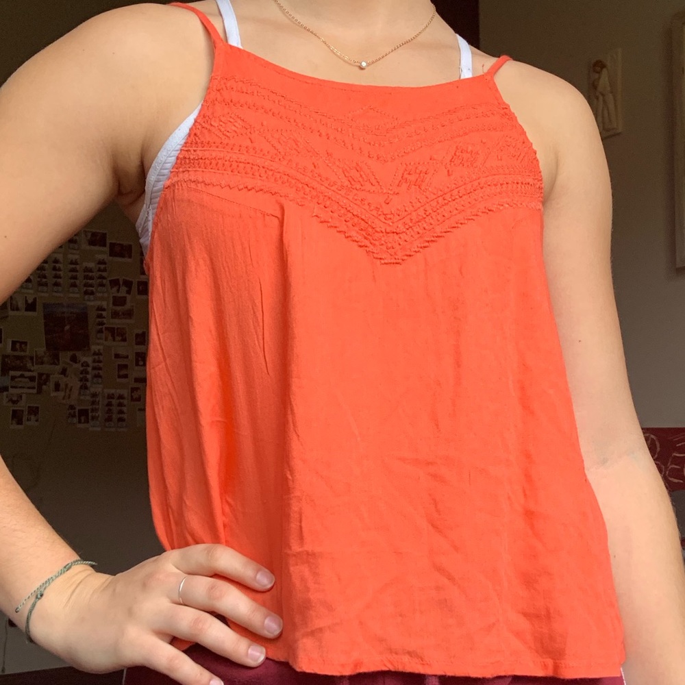 orange tank top from roxy